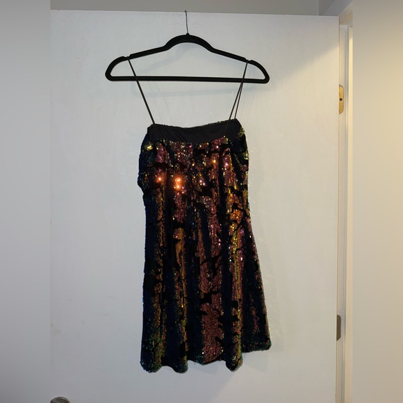 B Darlin Velvet Dress with Sequins - Picture 3 of 7